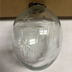 Large Kugel etched glass egg